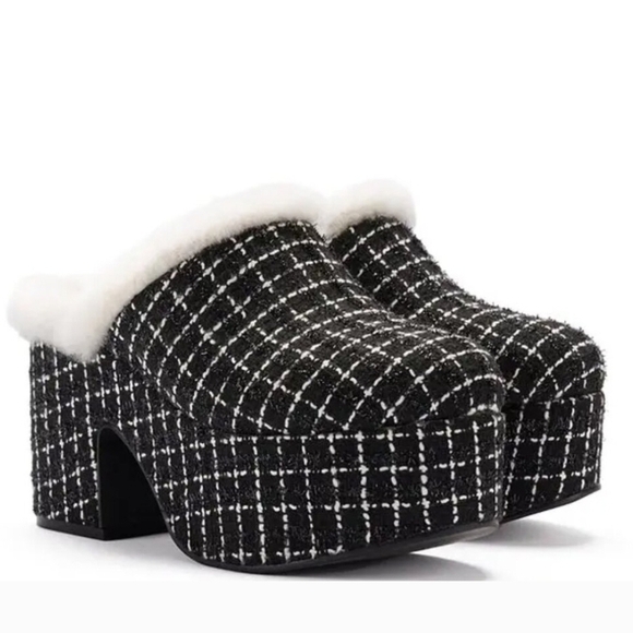 🖤🔹️ LARROUDE 🔹️Made In Brazil Miso Platform Lined Mules, black for women - Picture 9 of 9